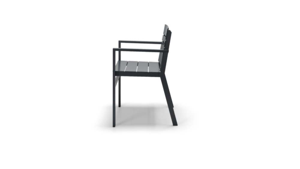 Monarch Linear Chair with Arms side view